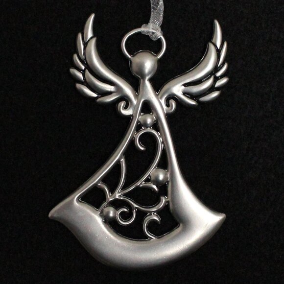 Sisters Are a Blessing Silver Tone Angel Ornament With Clear Stones - Picture 2 of 7